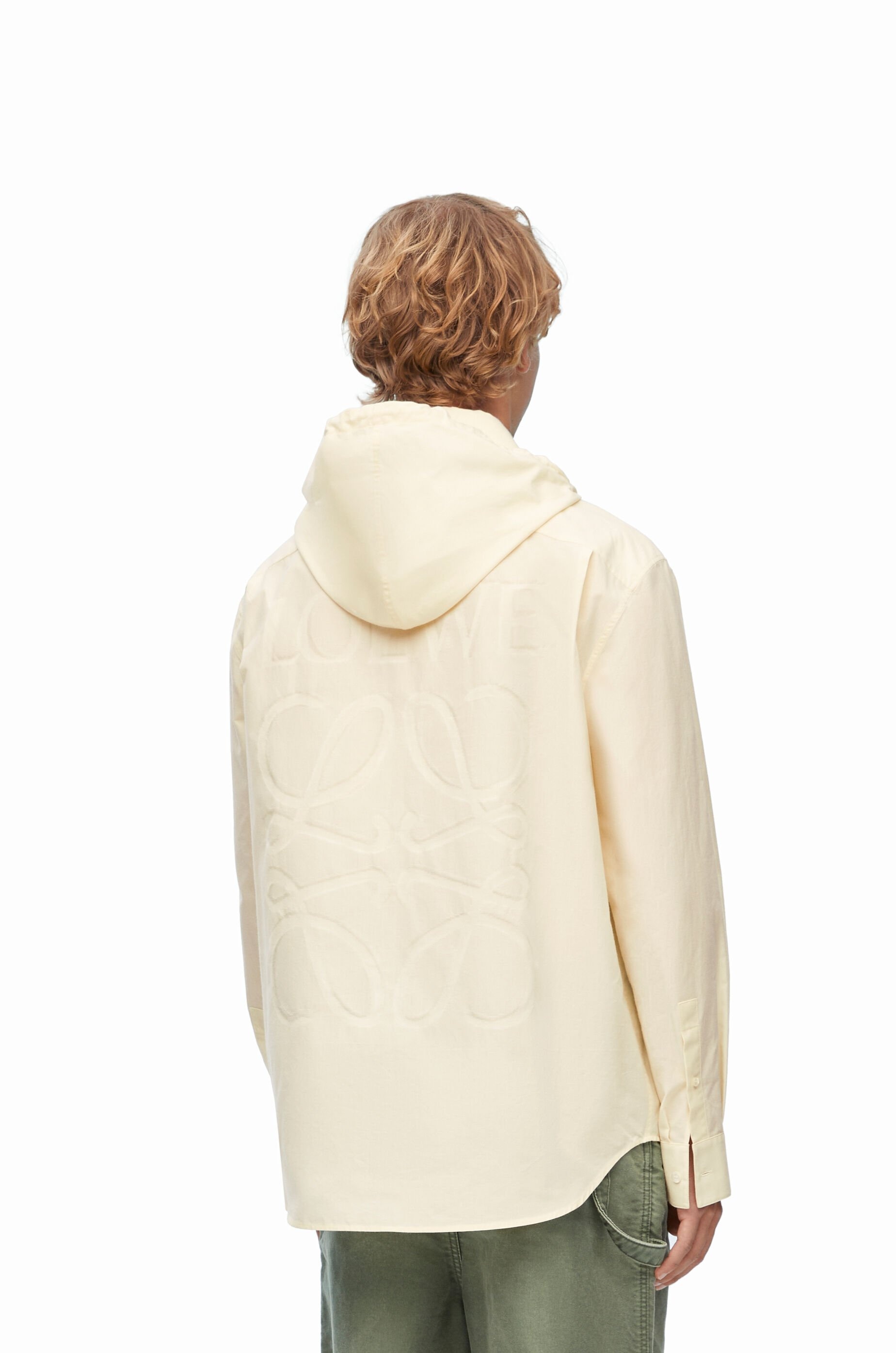 Hooded overshirt in cotton - 4