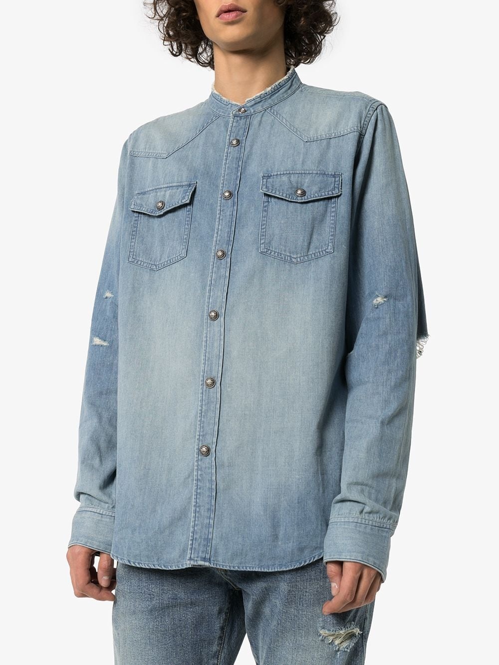 faded denim shirt - 3