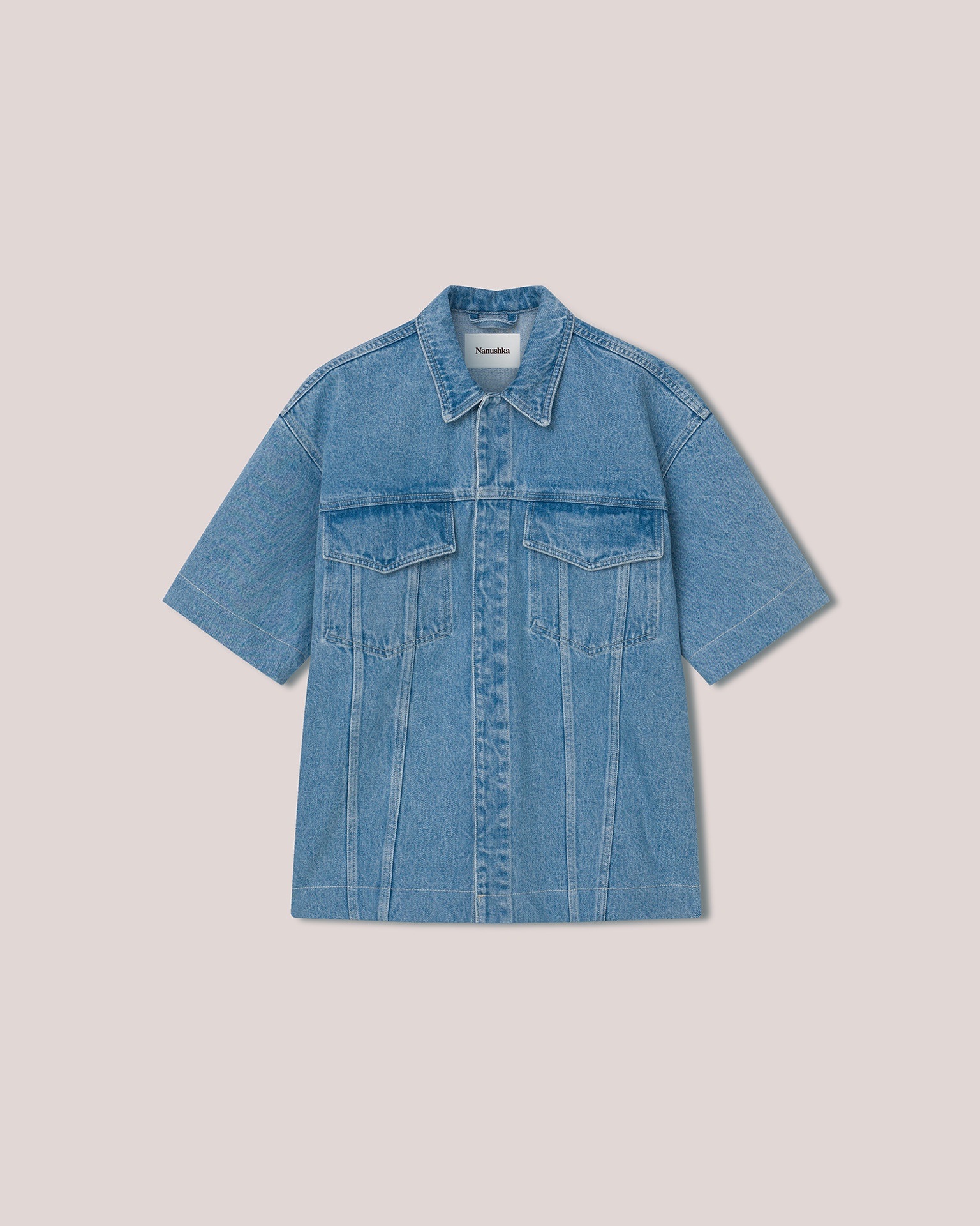 NIKO - Upcycled denim shirt - Light Wash - 1