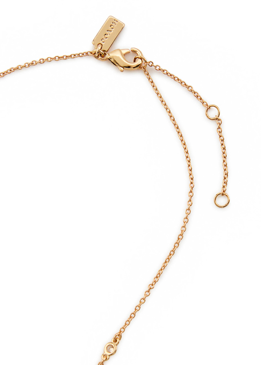 Coach Heart Crystal-embellished Necklace - 3