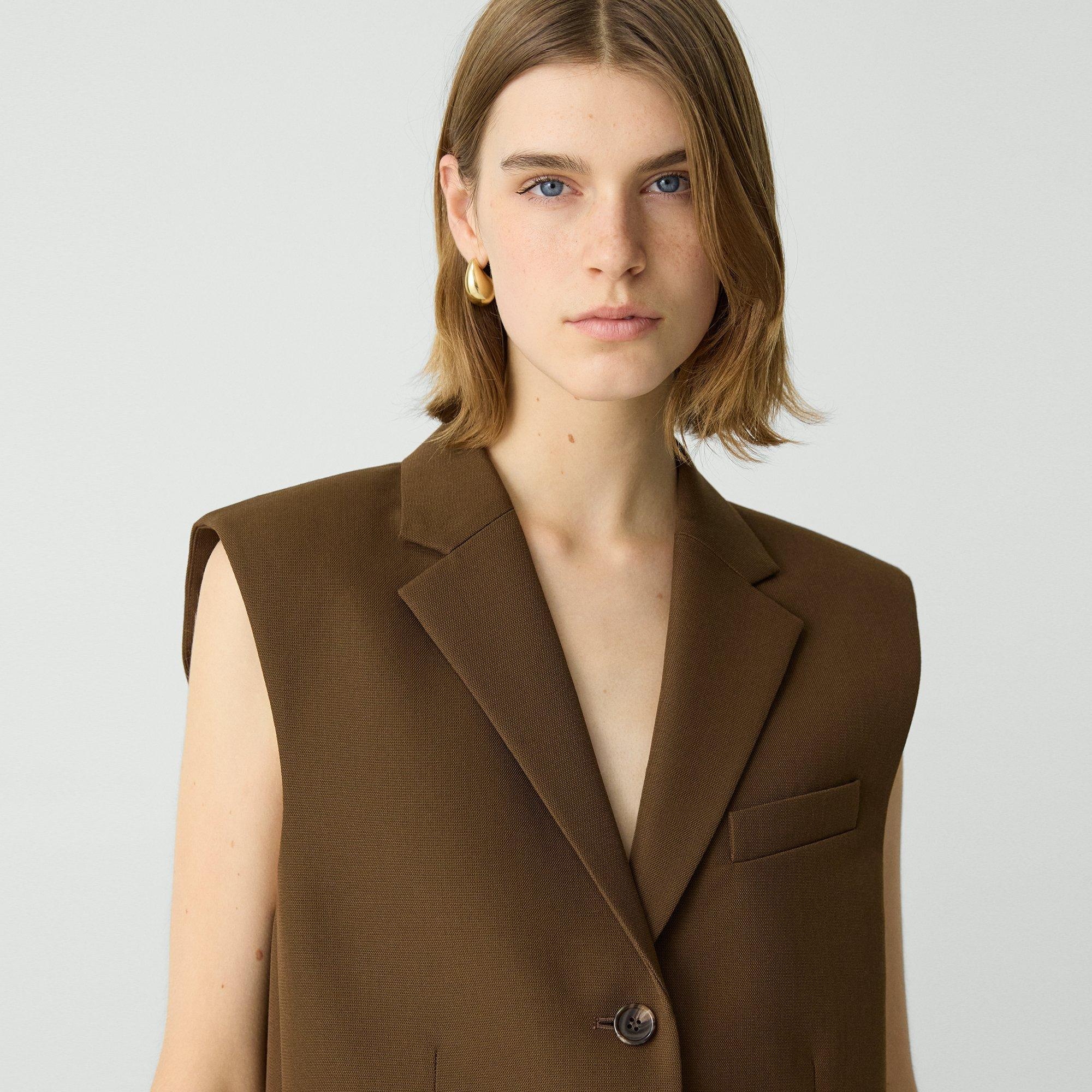 Oversized Vest in Wool-Blend - 5