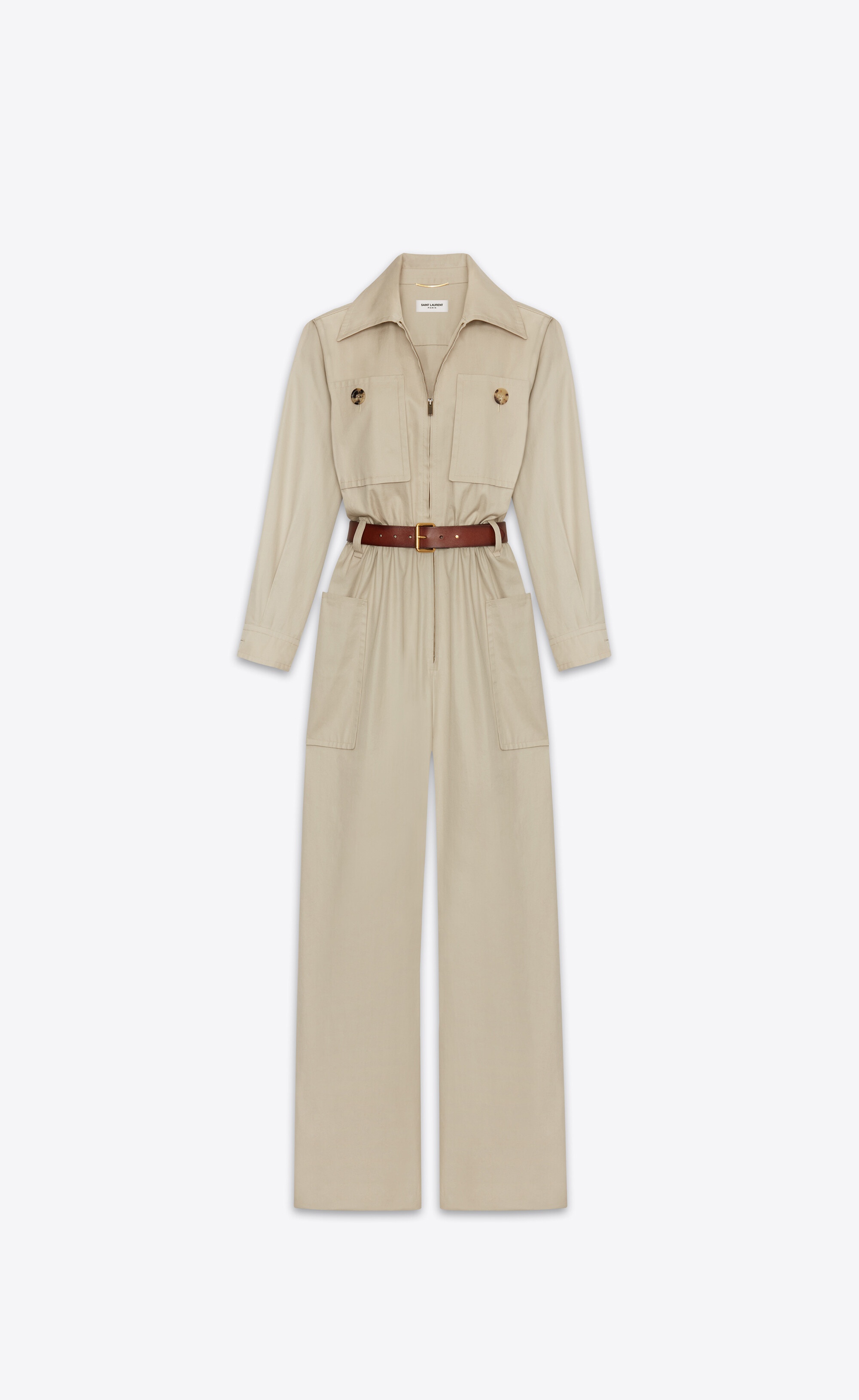 jumpsuit in cotton twill - 1