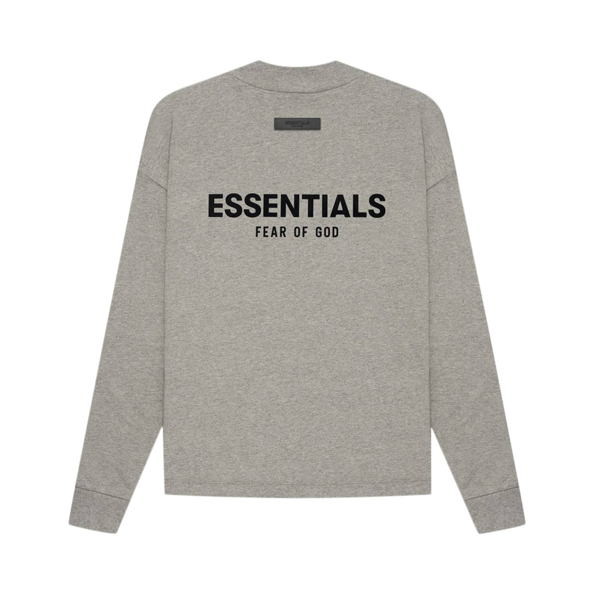 Fear of God Essentials Long-Sleeve Tee 'Dark Oatmeal' - 2