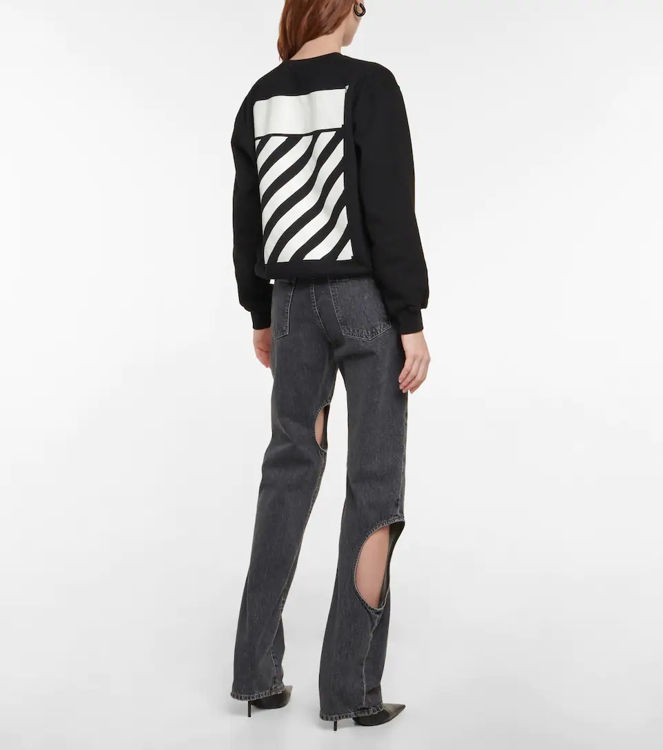 Logo-print cotton jersey sweatshirt - 3