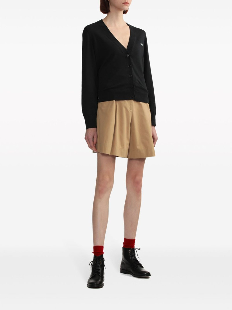 A.P.C. logo-embroidered cotton cardigan outlook