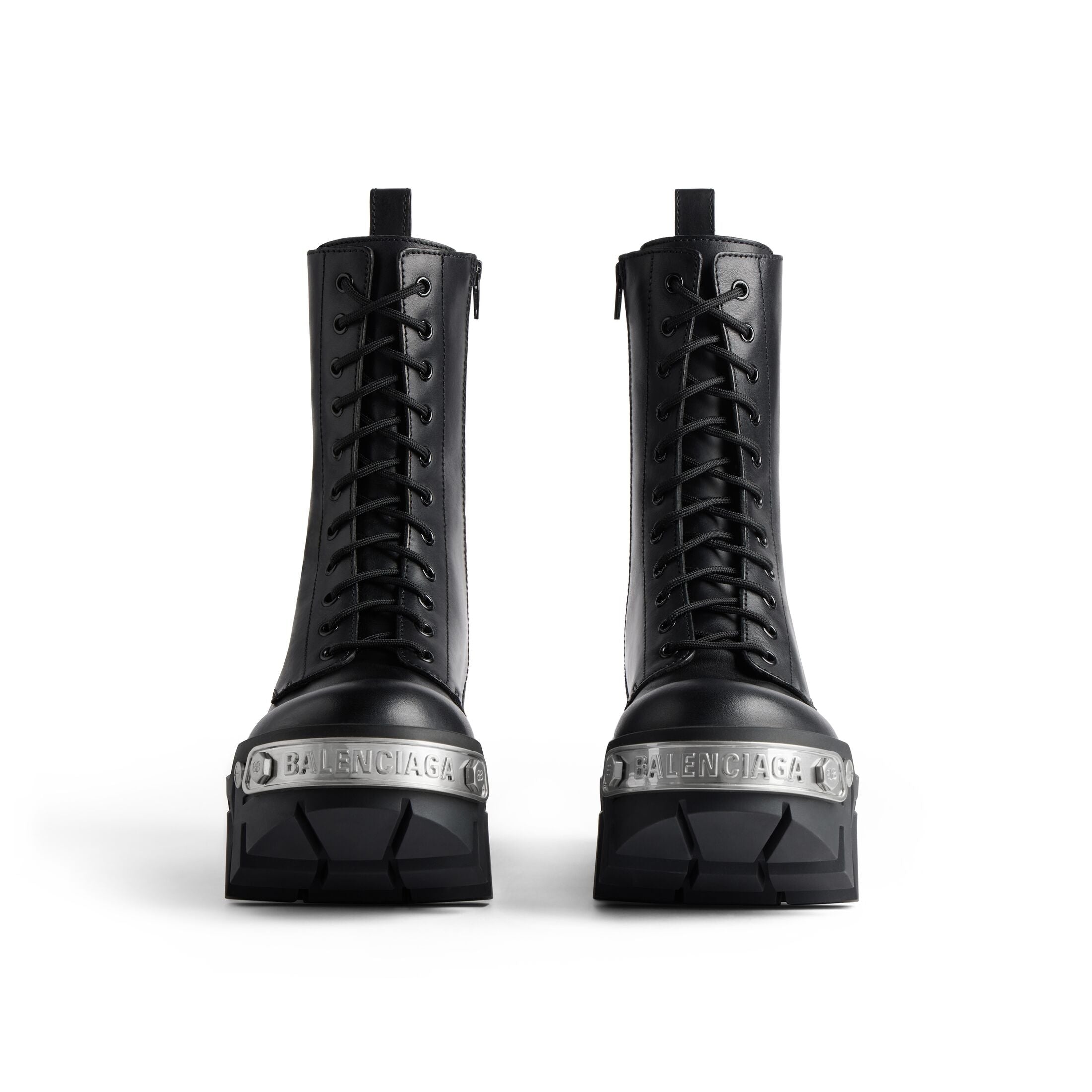 BALENCIAGA Balenciaga Bulldozer Lace Up Boots 'Black Matte