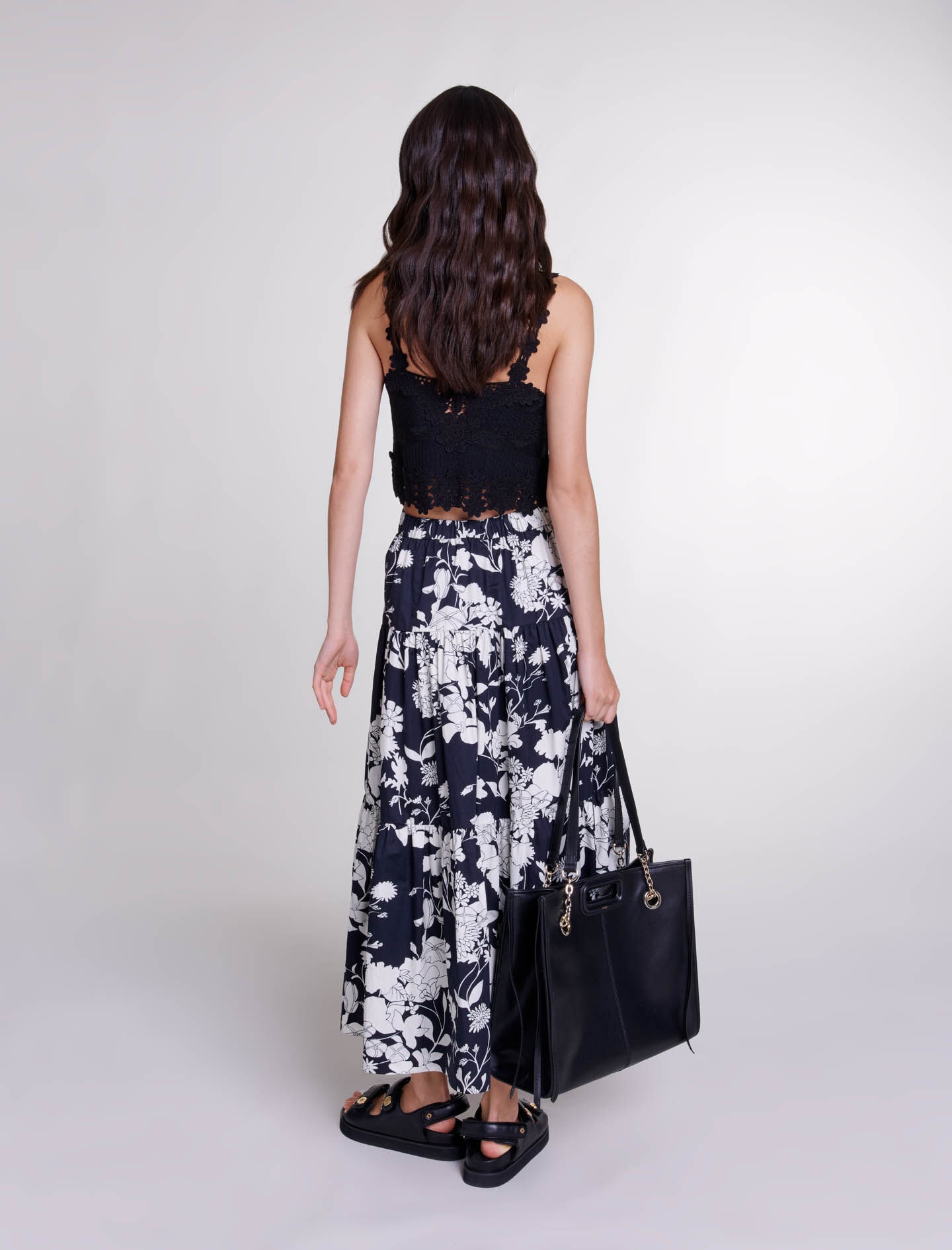 Floral print maxi skirt - 4