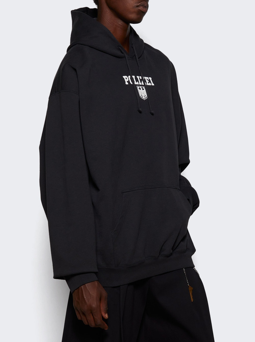 Polizei Oversized Hoodie Washed Black - 2