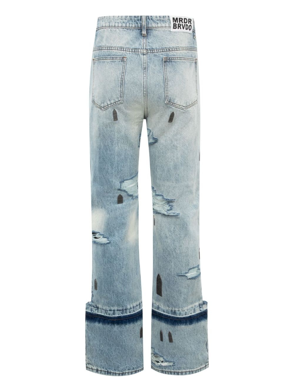 logo-plaque straight-leg jeans - 2