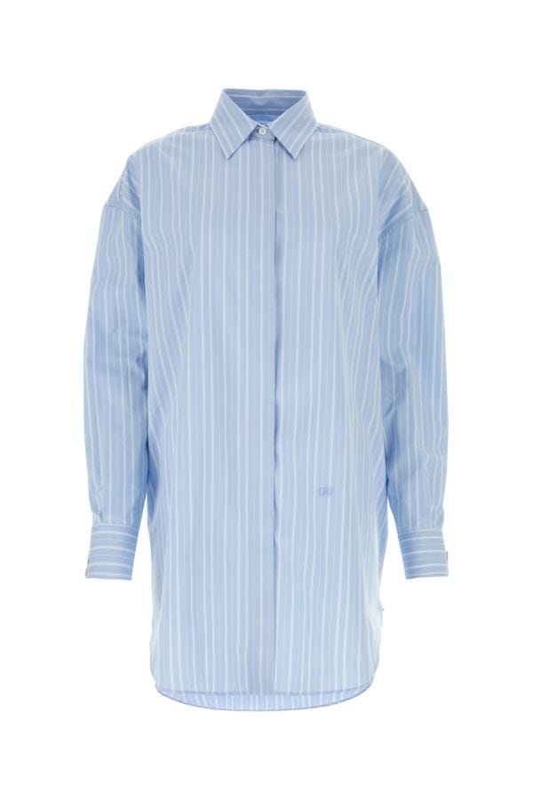 ワンピース OFF-WHITE EMBROIDERED POPLIN SHIRT DRESS Off-White Embroidered poplin shirt dress | gebnegozionline