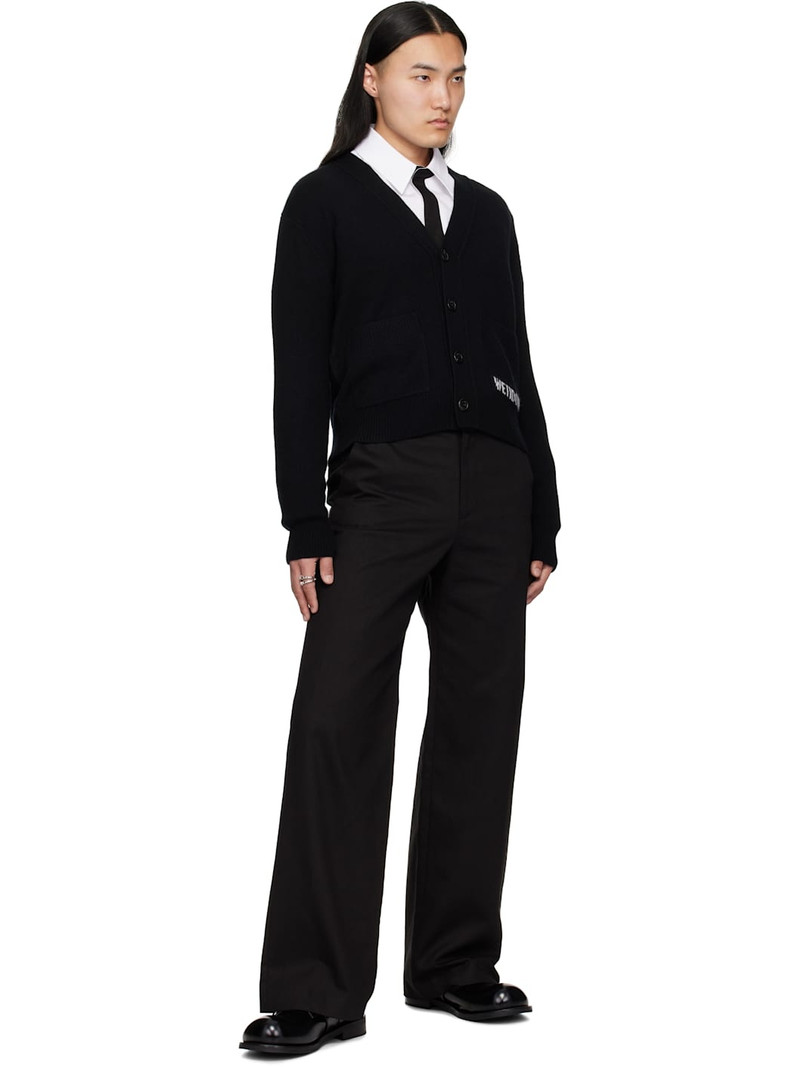 We11done Black Eyelet Detailed Trousers outlook