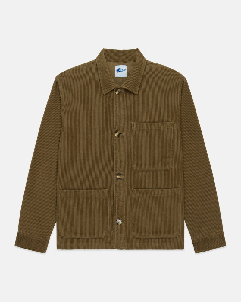 TAN CORDUROY CHORE COAT - TRIM FIT 1