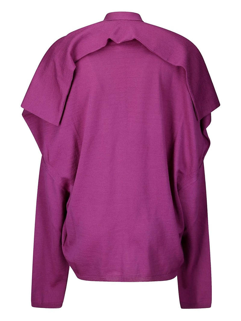 Comme Des Garçons draped-trim cardigan outlook