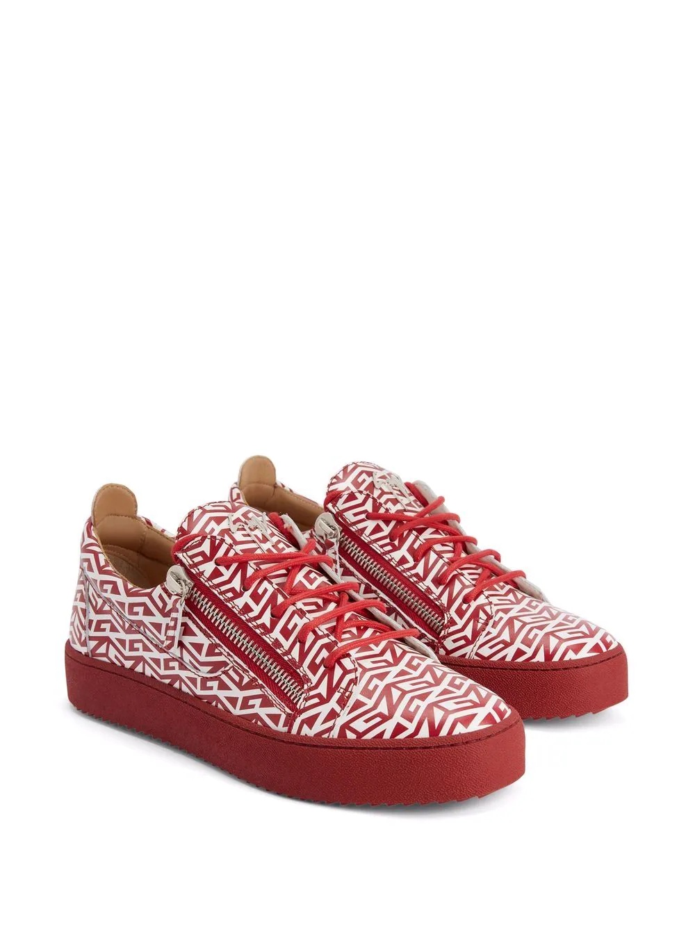 Frankie monogram low-top sneakers - 2