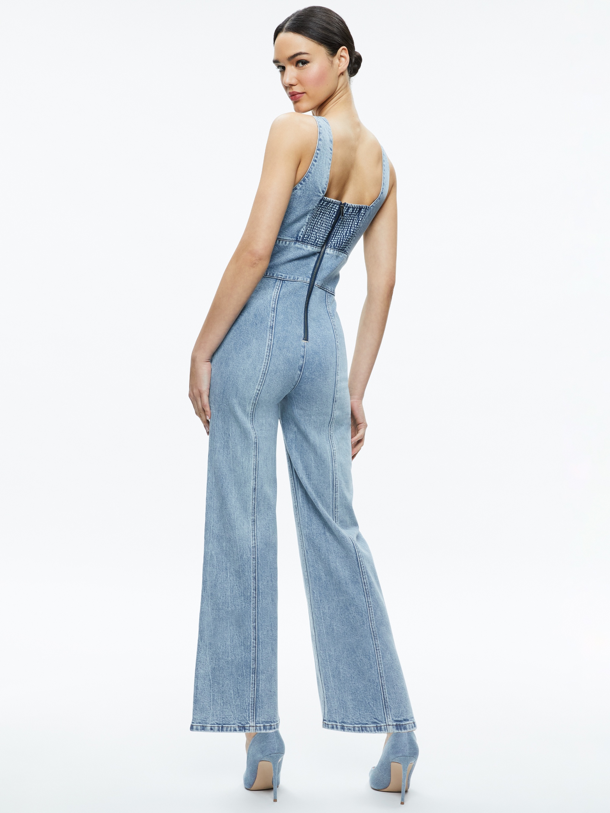 SANDRA DEEP V NECK JUMPSUIT - 4