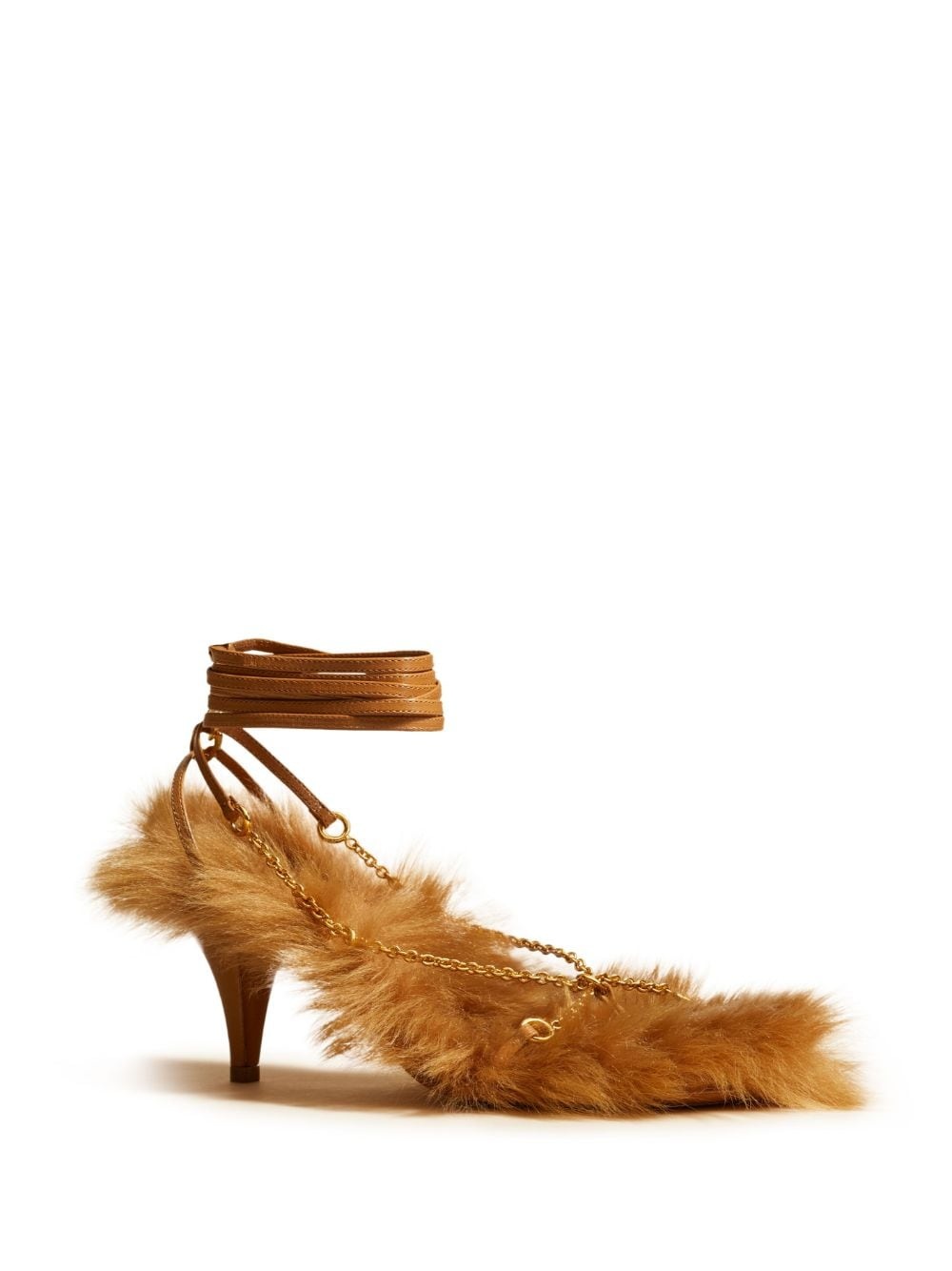 The Marion shearling-lined 75mm sandals - 2