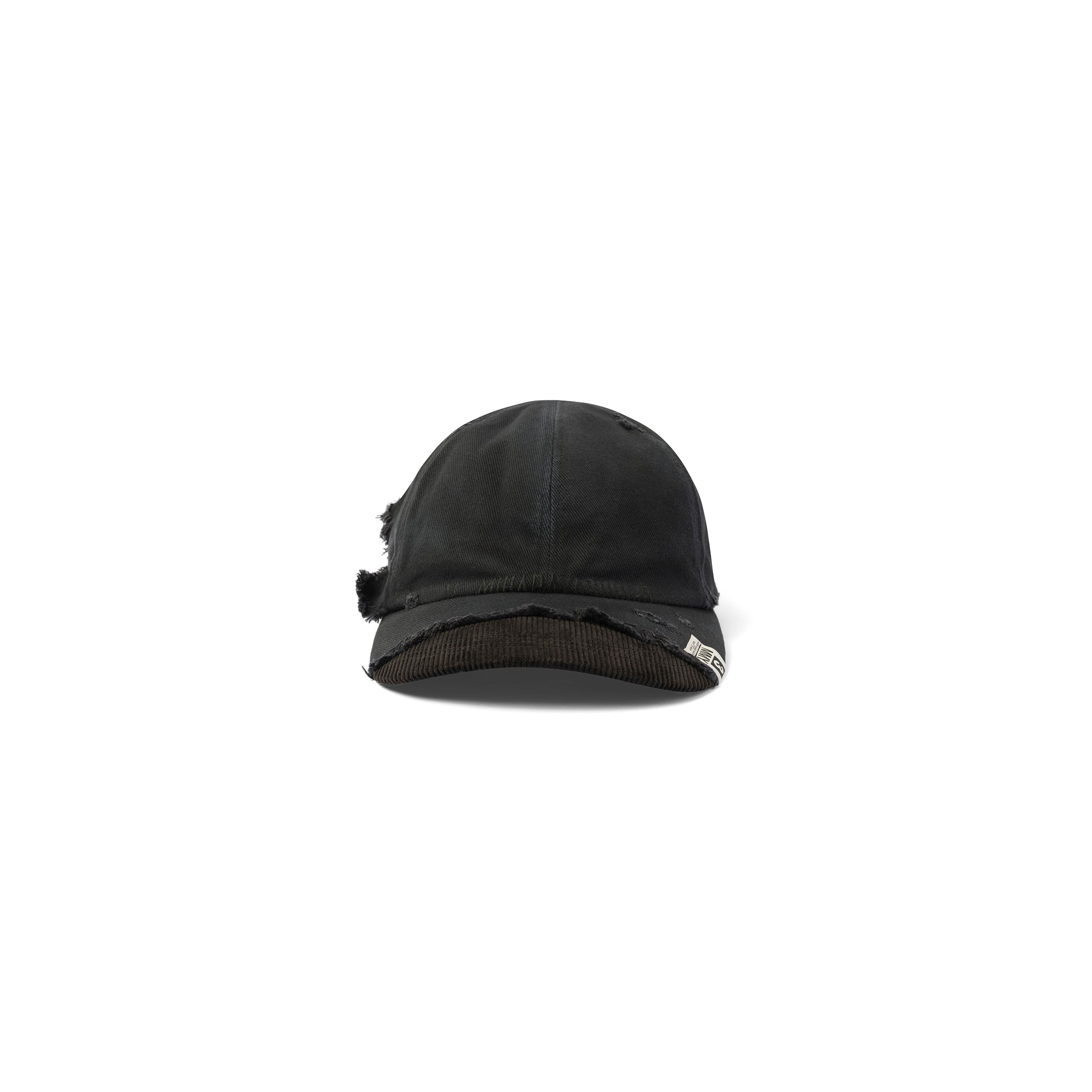 Crushed Detail Cap in Black - 1