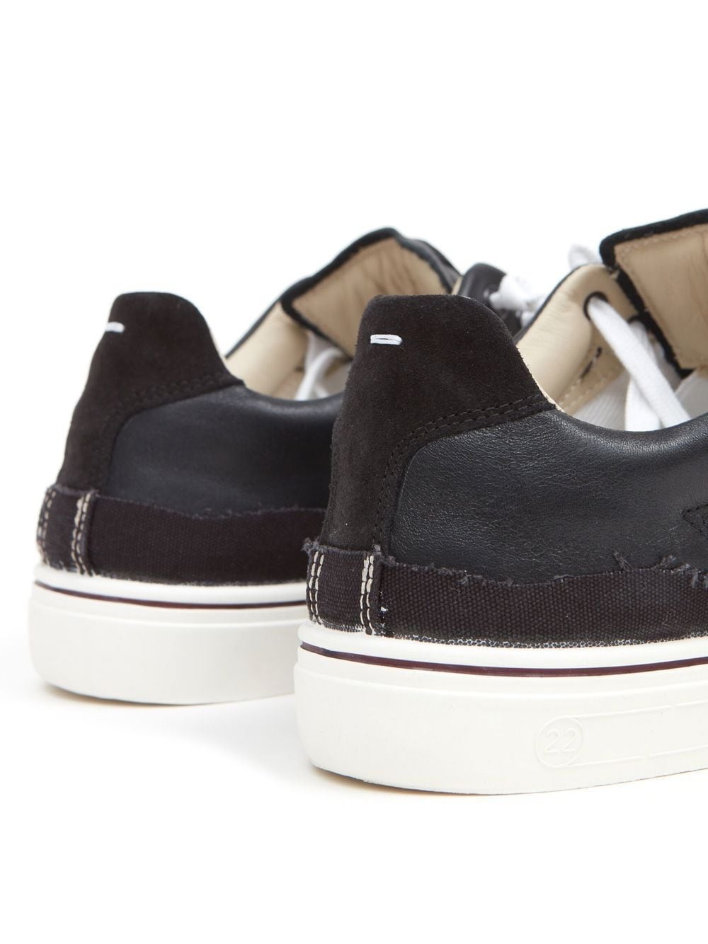 two-tone lace-up trainers - 5
