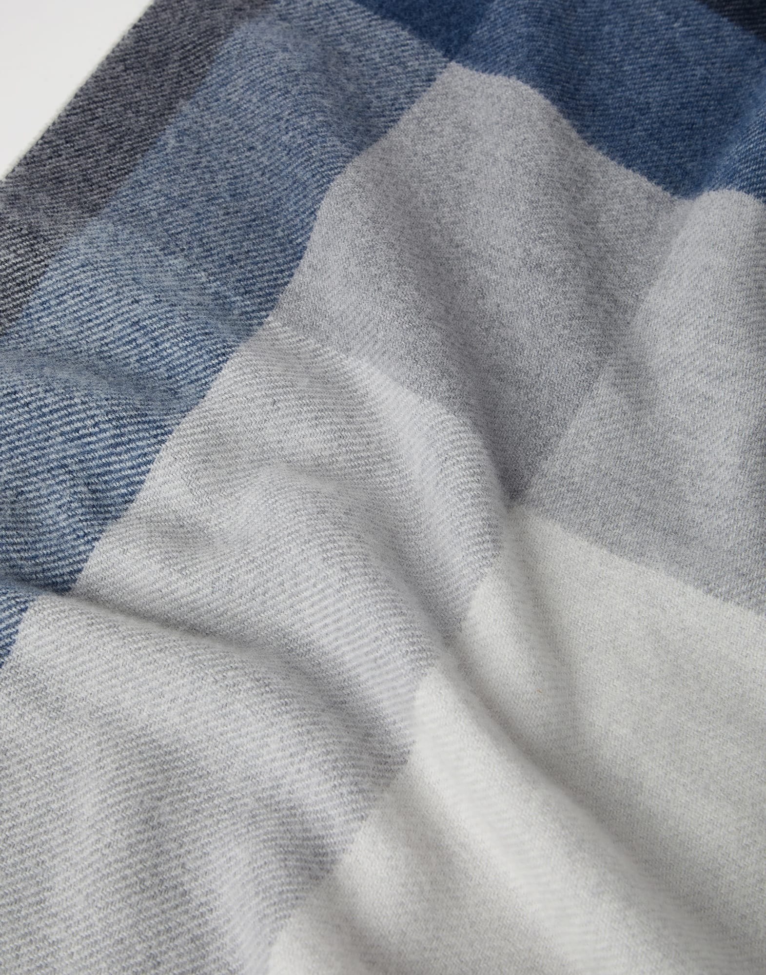 Wool and cashmere checked twill scarf - 3