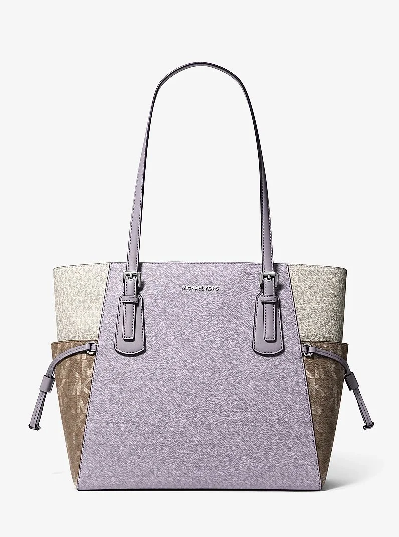 Voyager Large Color-Block Signature Logo Tote Bag - 1