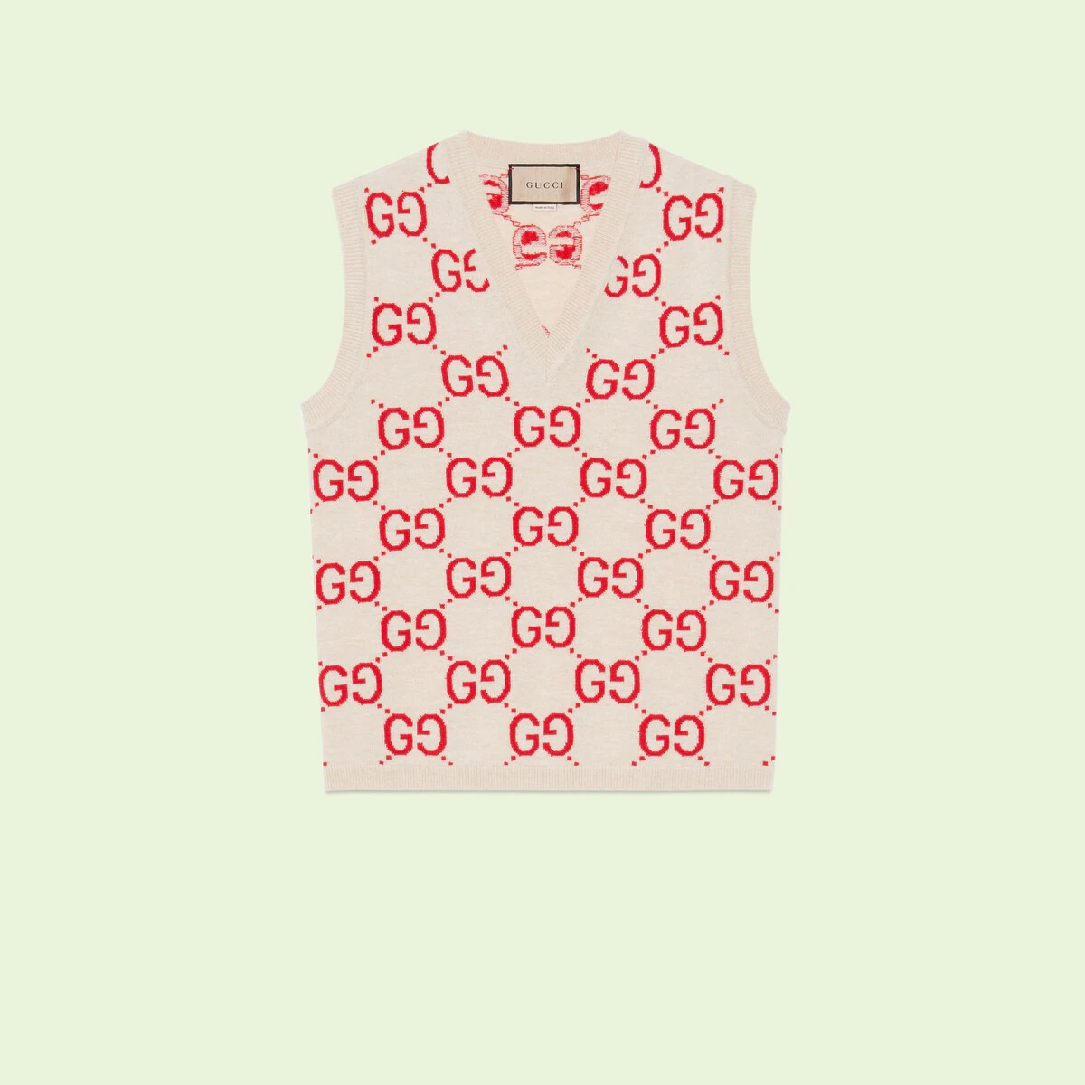GG wool jacquard vest - 1