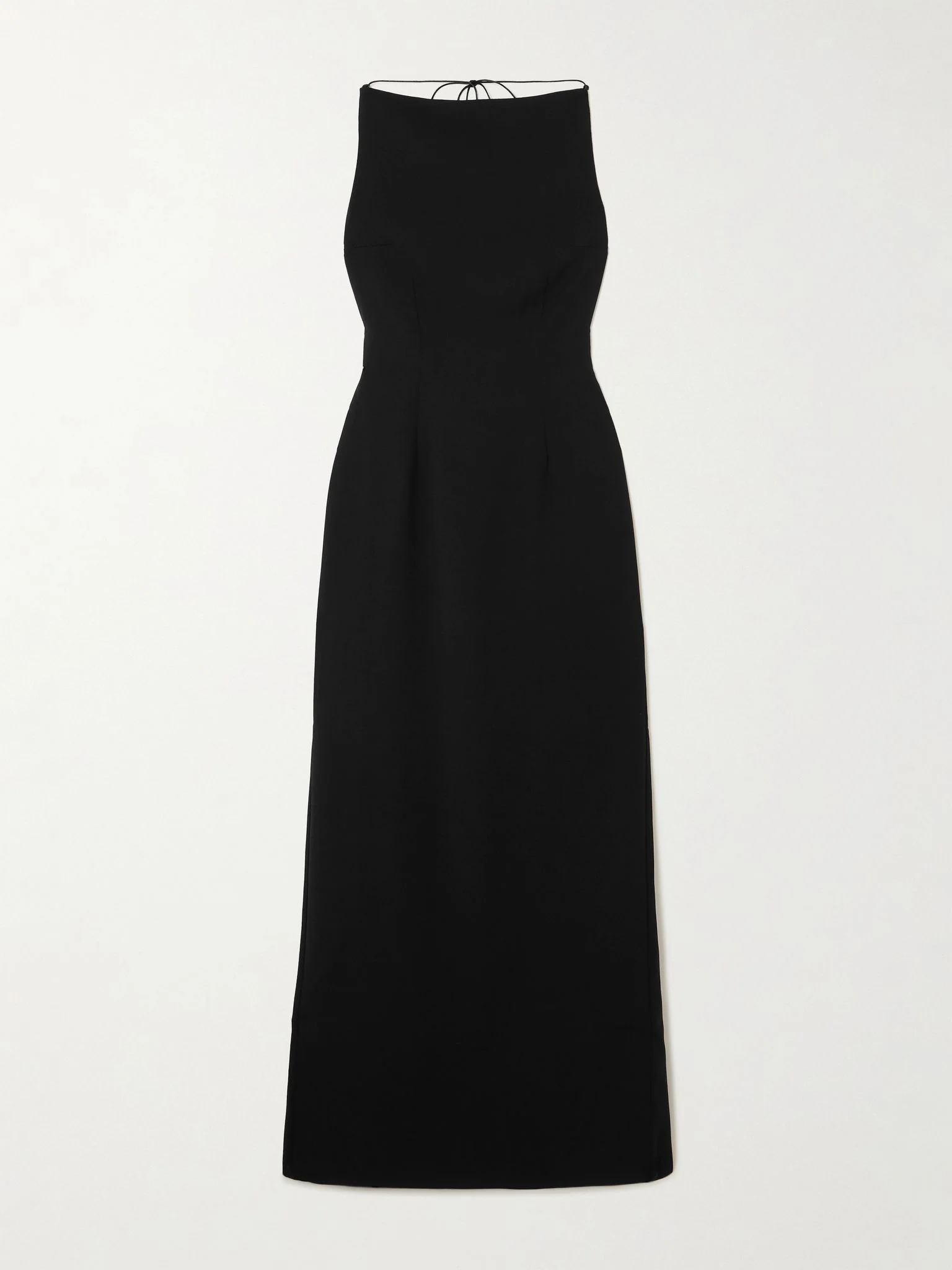 Hebe open-back crepe gown Black - 1
