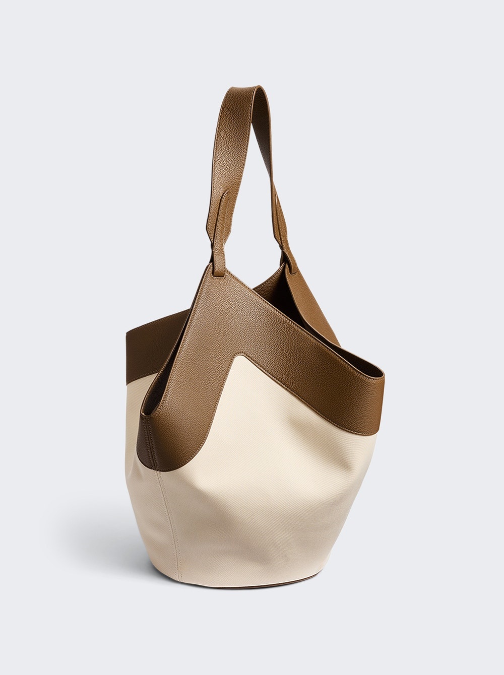 Lotus Medium Canvas Tote Cream And Dark Olive - 4