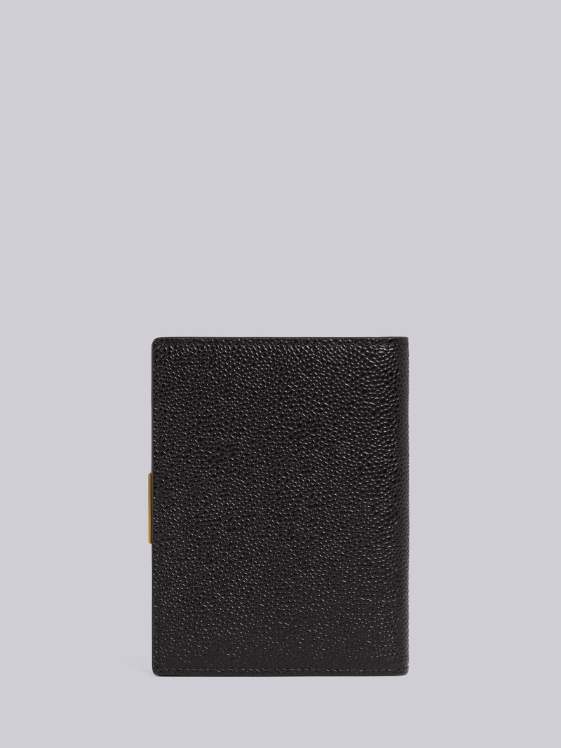 Pebble Grain Leather Lock Passport Holder 4