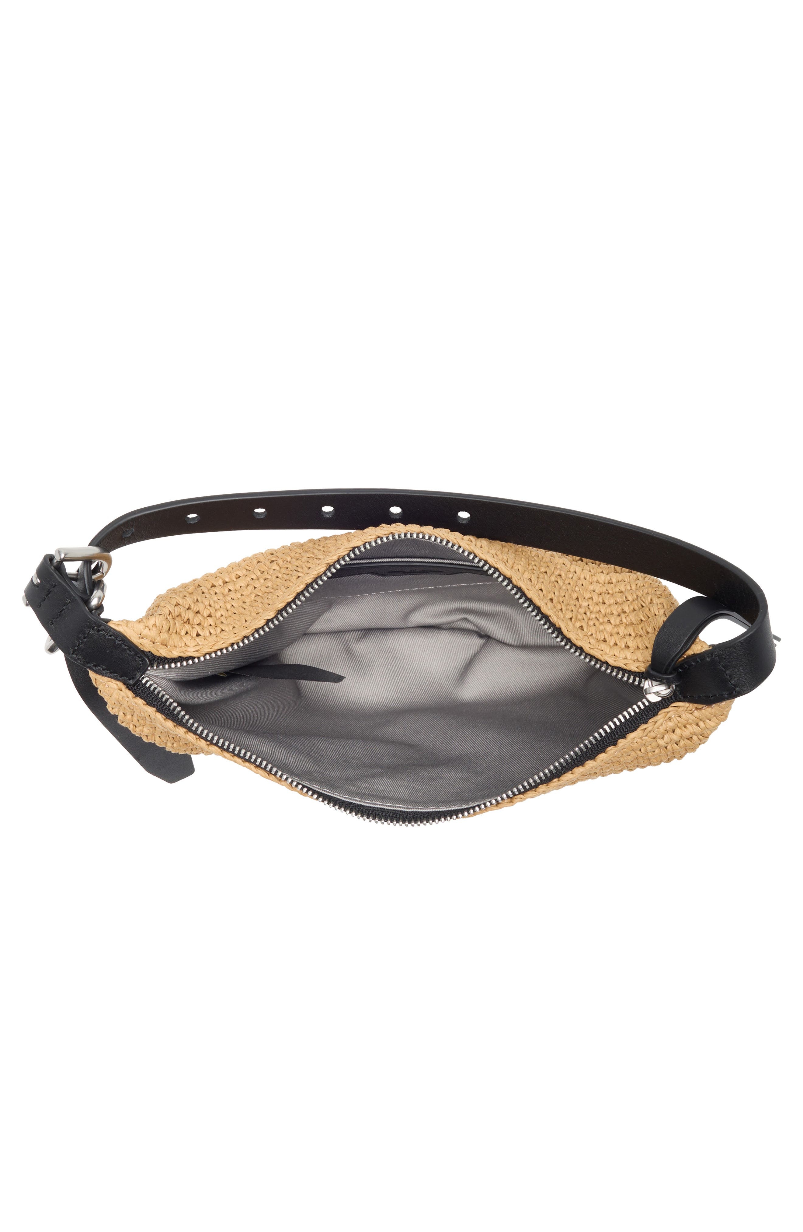 rag & bone Small Mercer Woven Straw Hobo Bag in Natural at Nordstrom - 4
