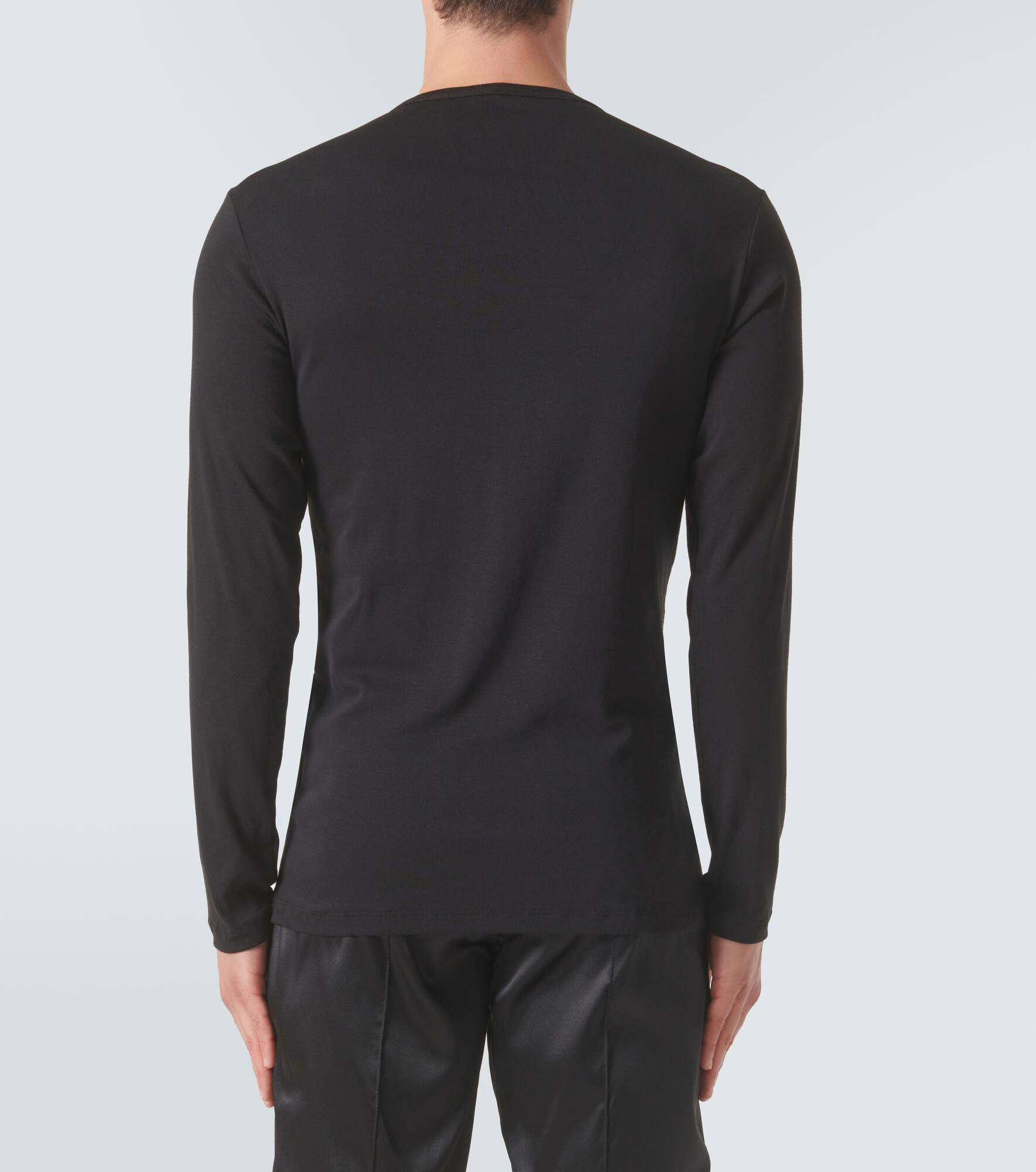 Cotton-blend henley shirt - 3