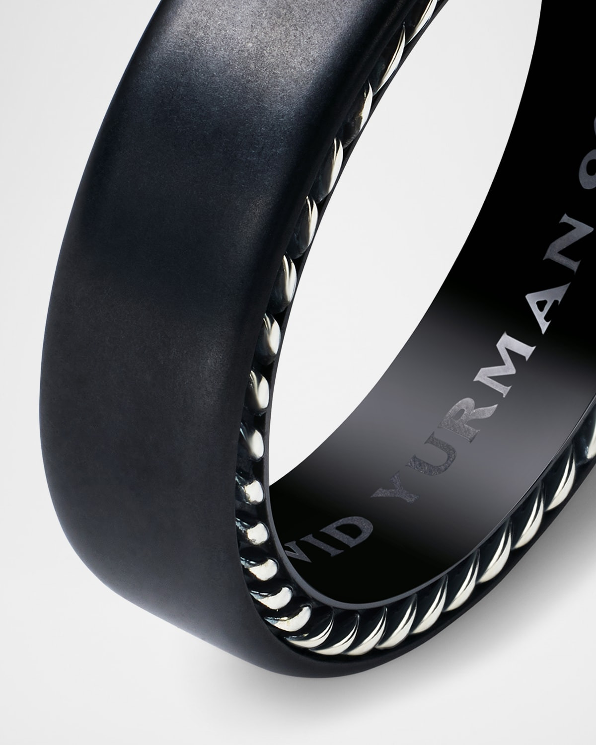 Men's Streamline Band Ring in Titanium, 6mm - 5
