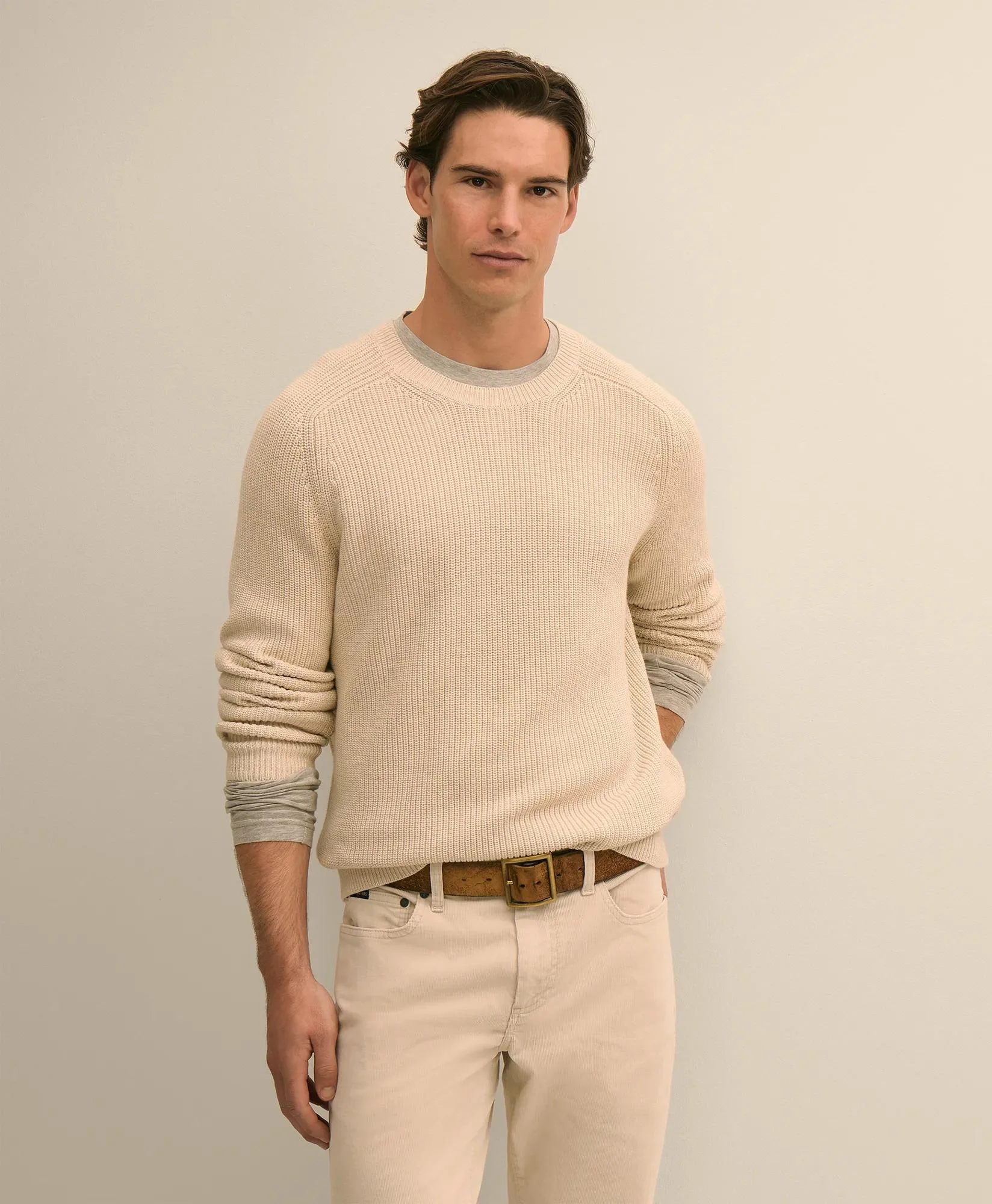 Supima® Cotton English Rib Sweater - 1