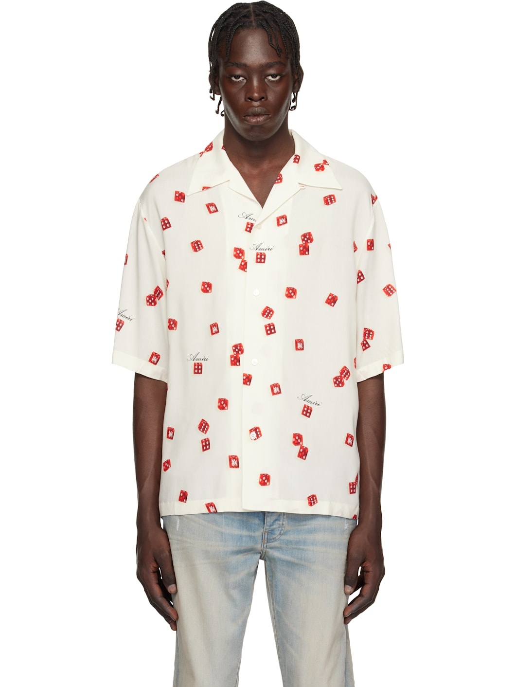 Off-White 'Amiri Dice' Bowling Shirt - 1