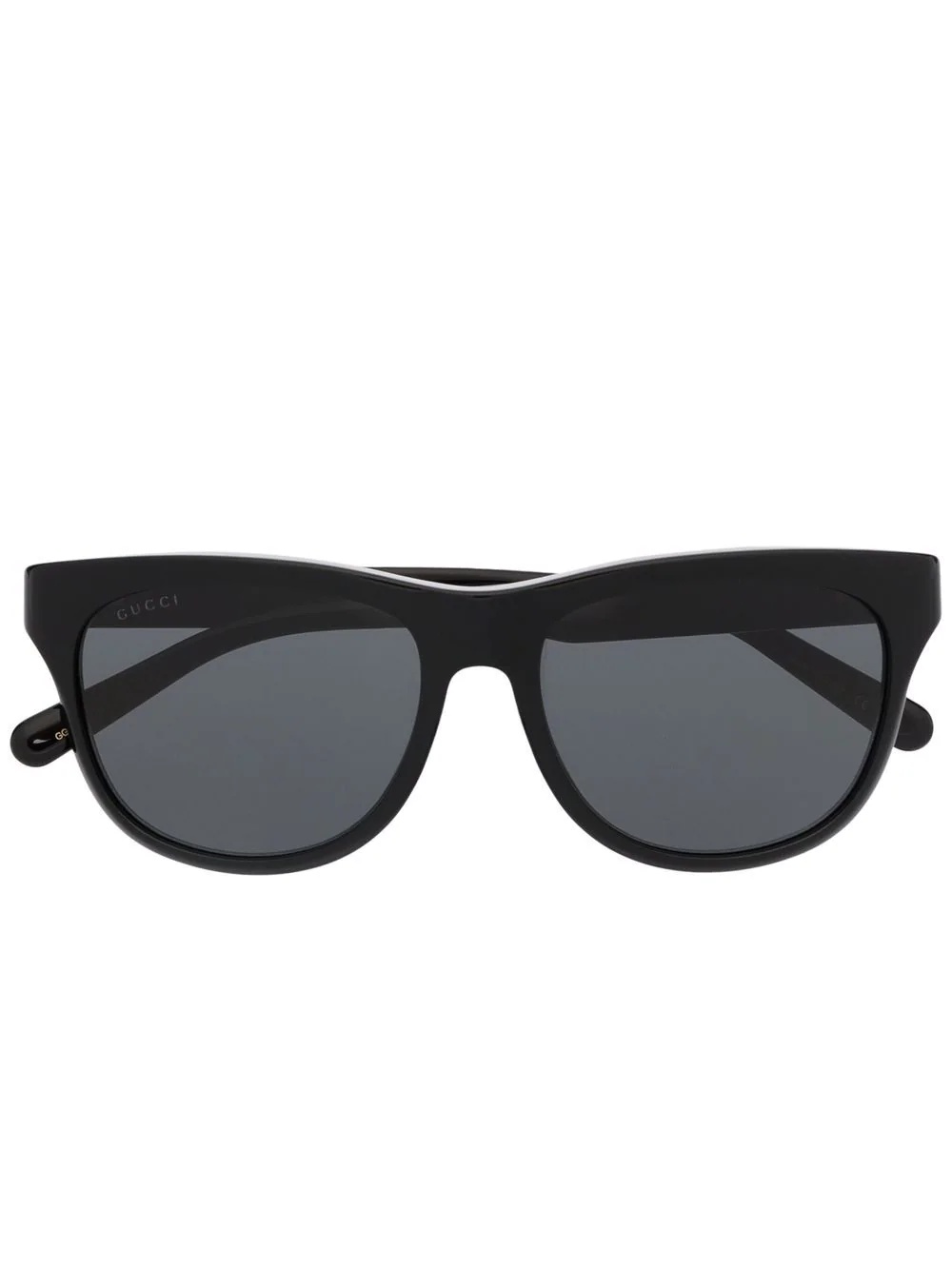 square-frame logo sunglasses - 1