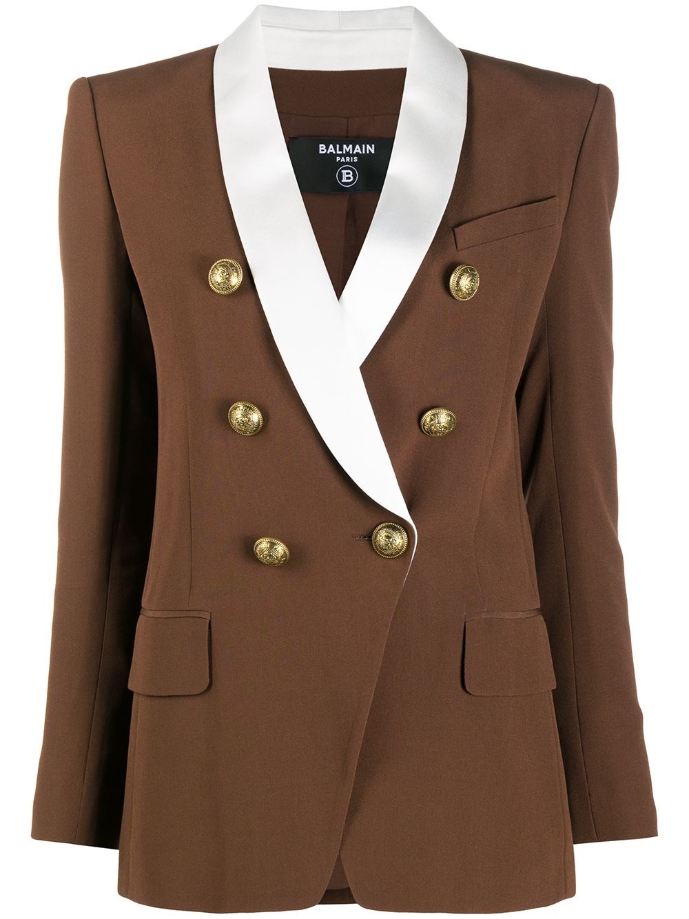 oversized lapel double-breasted jacket - 1