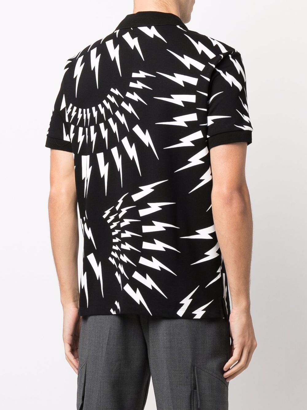 Thunder Bolt-print polo shirt - 4