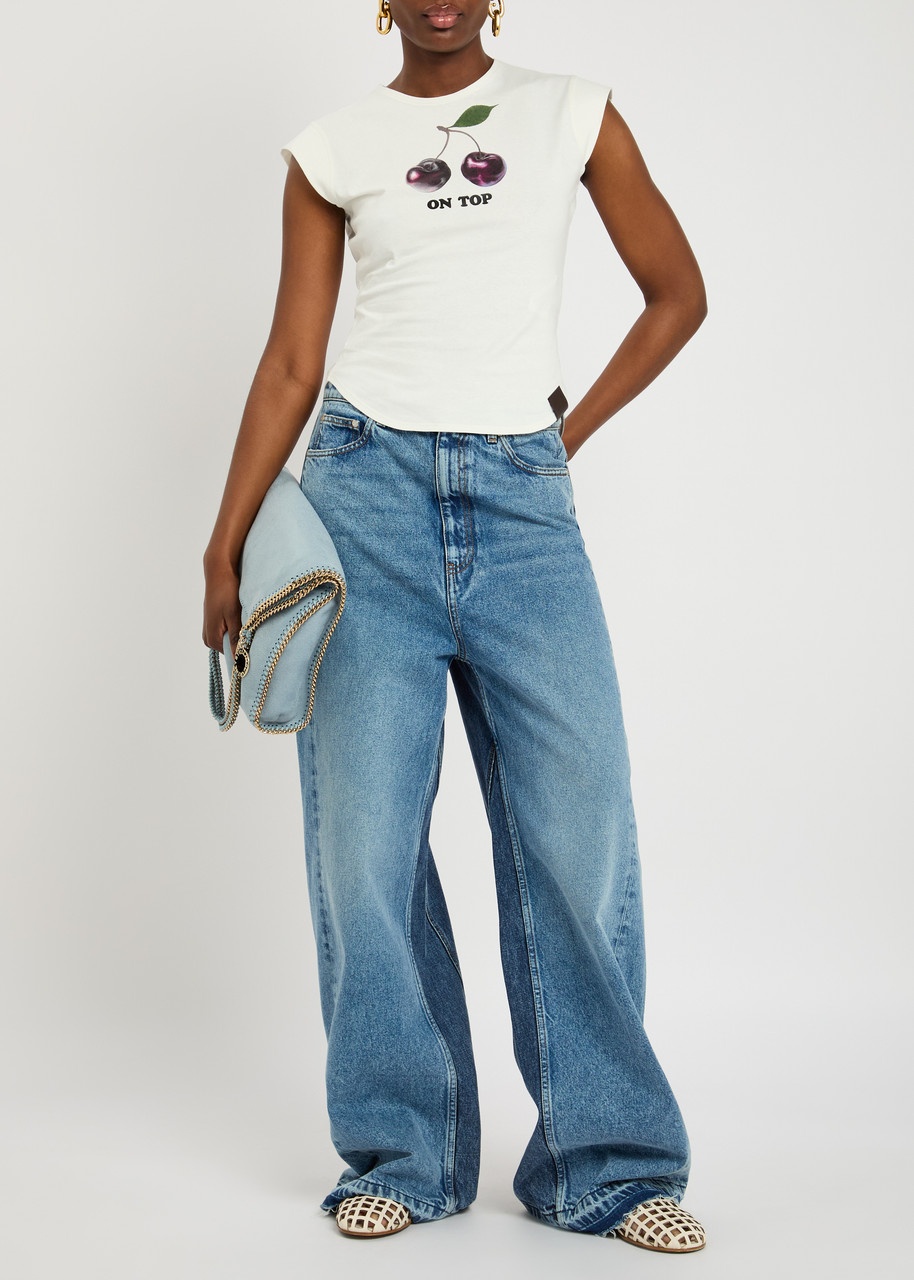 Stella Mccartney Cherry Printed Cotton T-shirt - 4