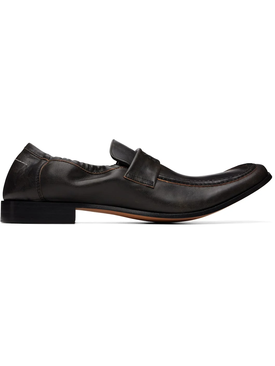 Brown Swing-Toe Loafers - 1