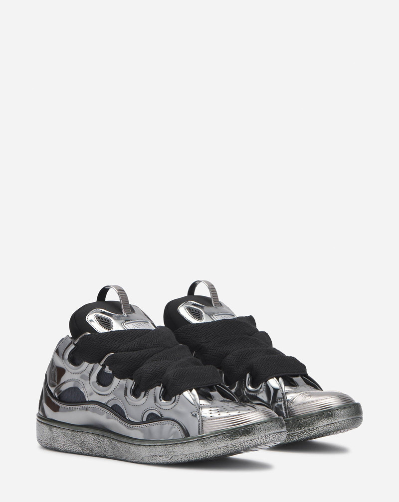 Lanvin METALLIC LEATHER CURB SNEAKERS outlook