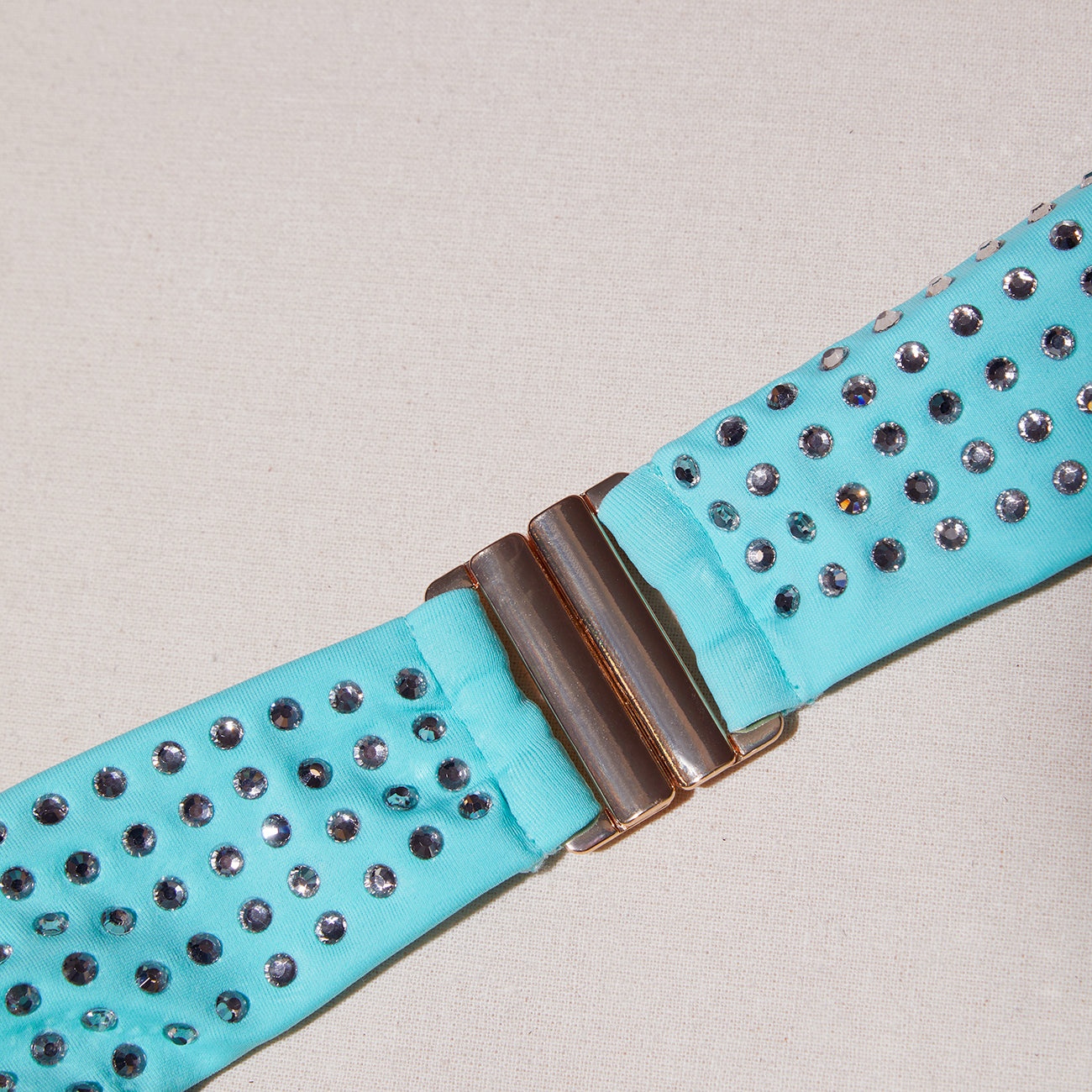 Pale Blue Rhinestone Swimsuit - 6