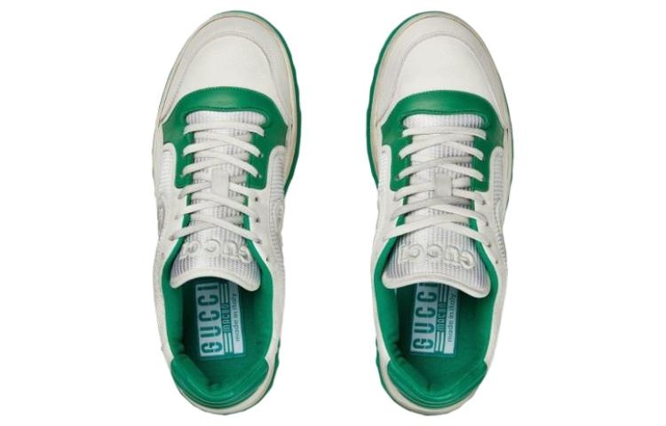 Gucci Mac80 Embroidered Sneakers 'White Green' 749896-AAB79-9148 - 4