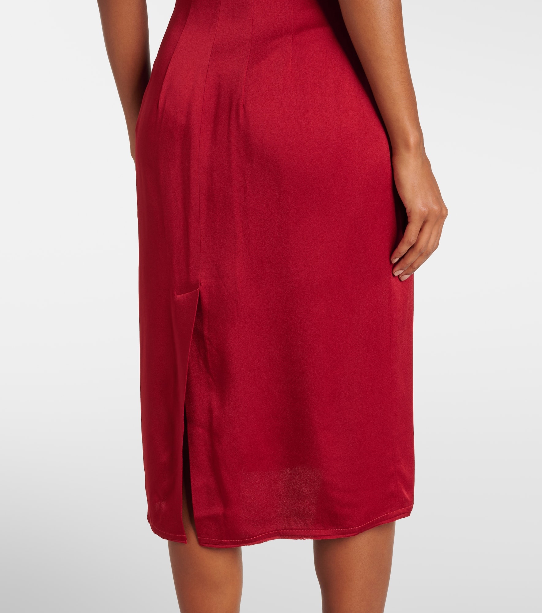 Draped satin midi dress - 5