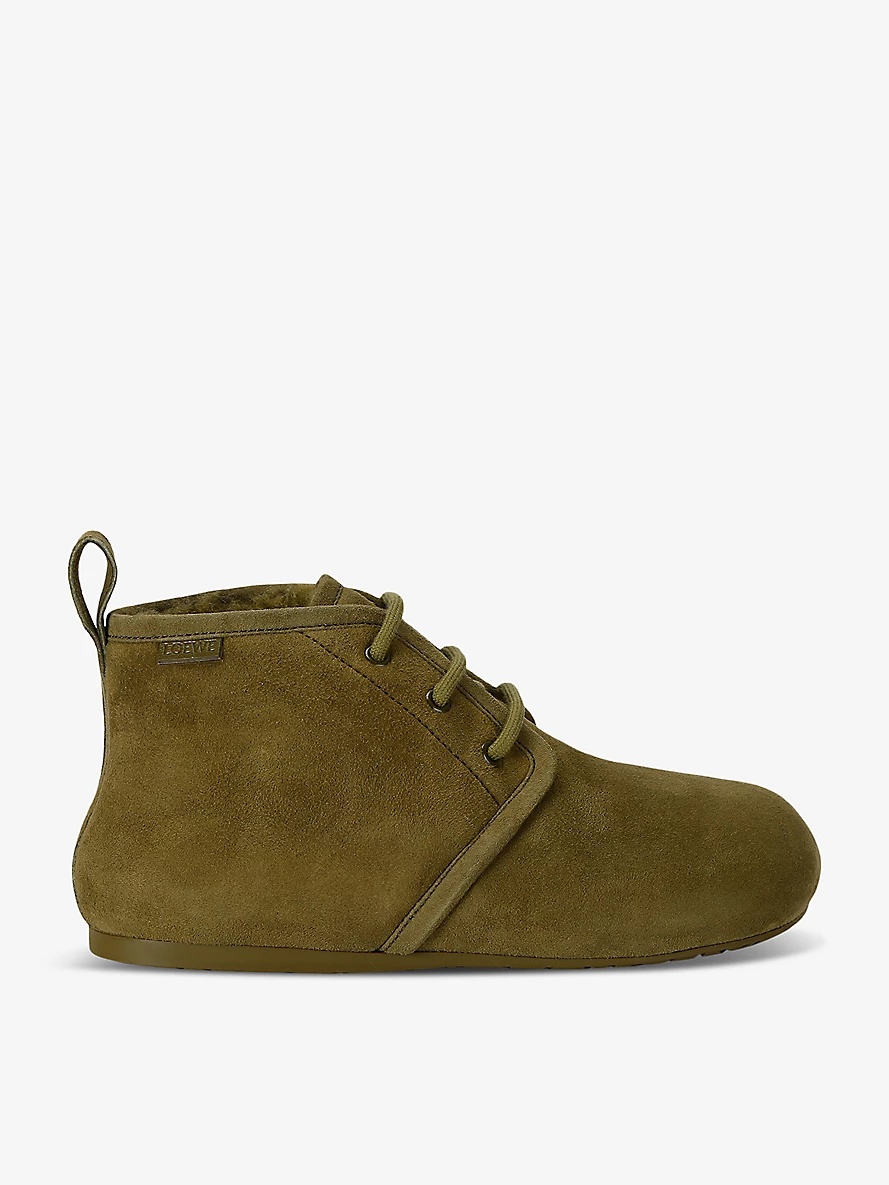 Lago suede and shearling desert boots - 1