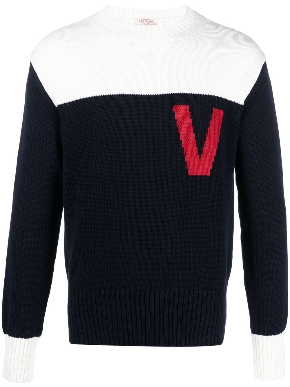 monogram-intarsia knitted jumper - 1