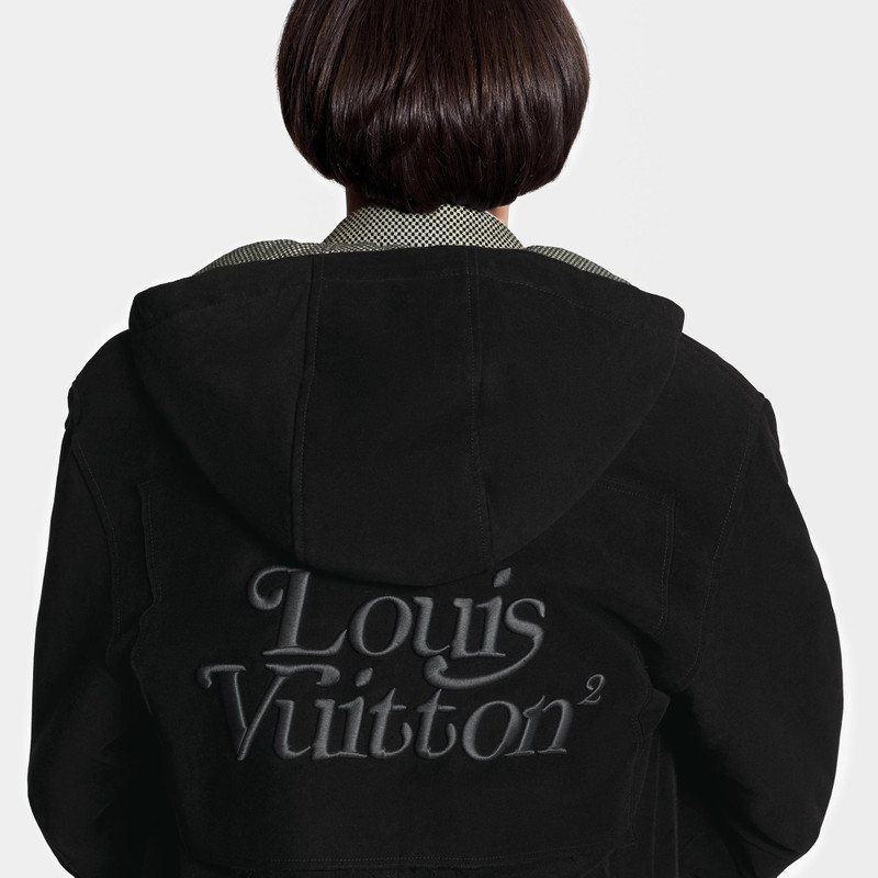 Embroidered LV Padded Moleskin Parka 5