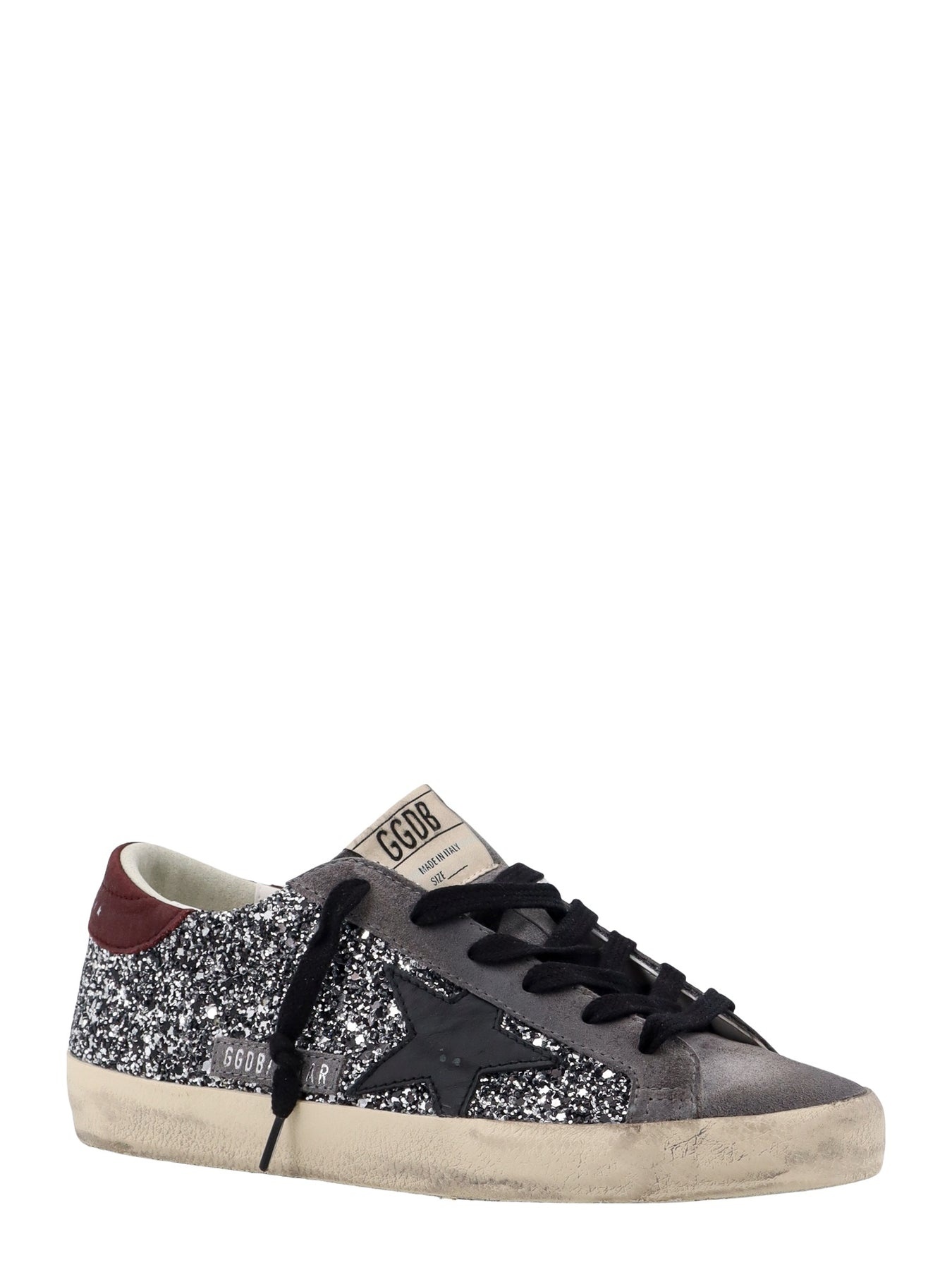 Suede sneakers with all-over glitter - 2