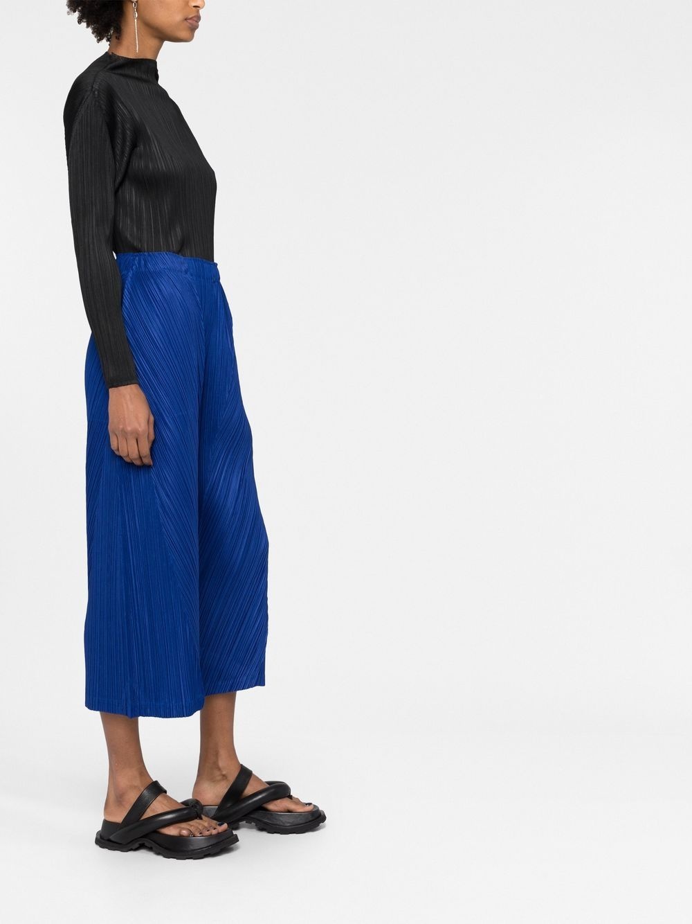 high-neck pleated top - 6