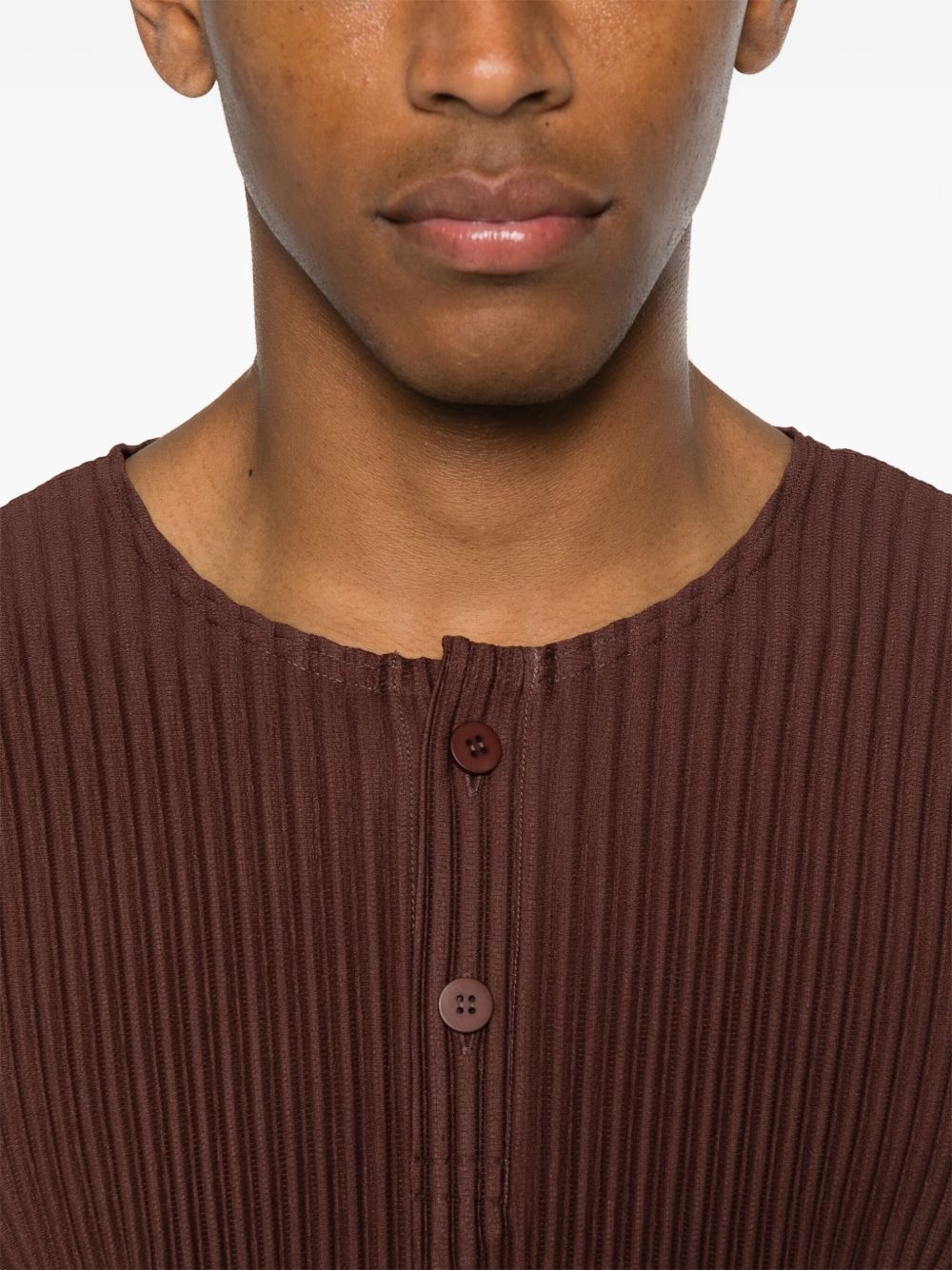 plissé-effect T-shirt - 5