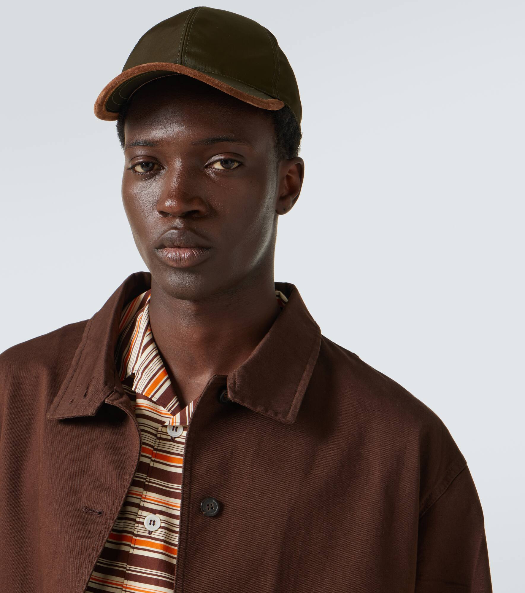 Re-Nylon suede-trimmed baseball cap - 2
