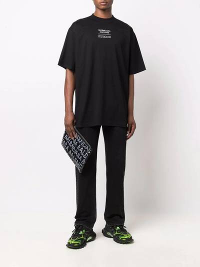 BALENCIAGA Couture-print oversized T-shirt outlook